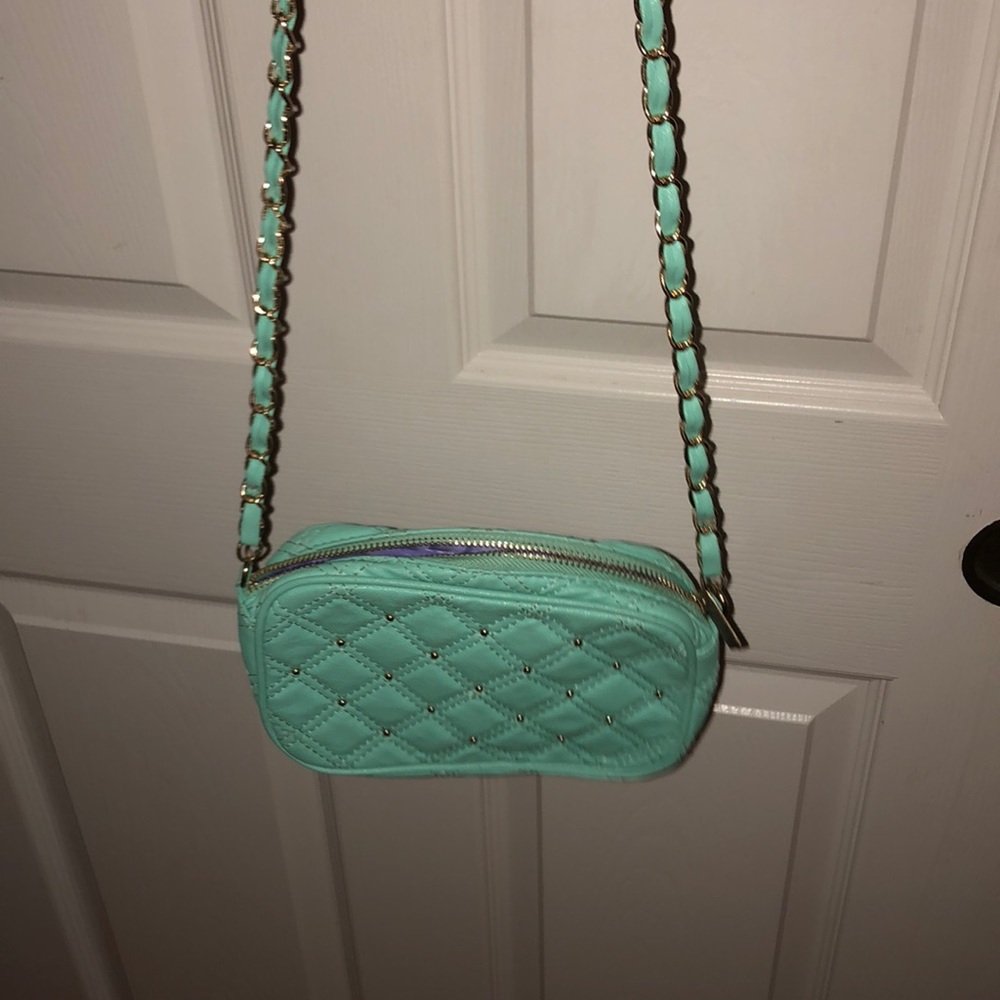 Mint green purse